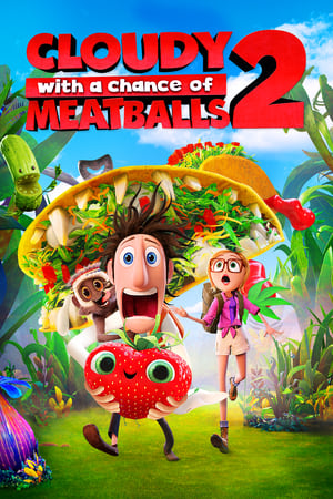 Cloudy with a Chance of Meatballs 2 2013 Hindi Dual Audio Movie 720p Hevc [450MB] HD Poster Download - filmyfly